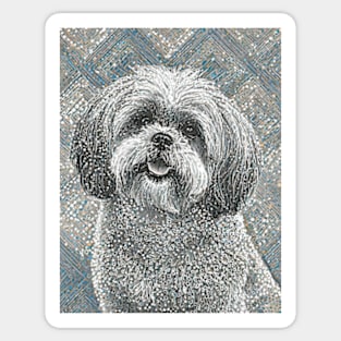 Dog Portrait - Lhasa Apso Sticker